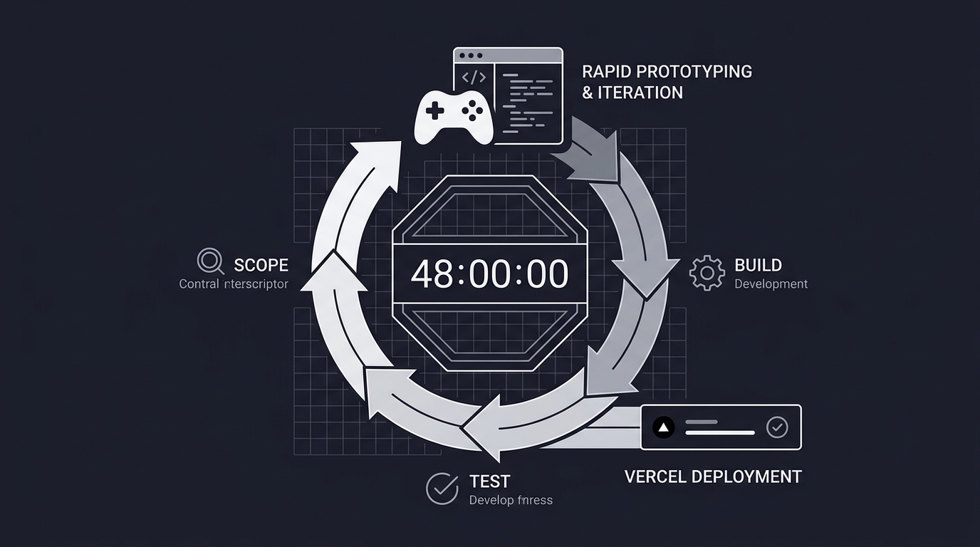 Game jam rapid prototyping cycle under 48-hour constraint